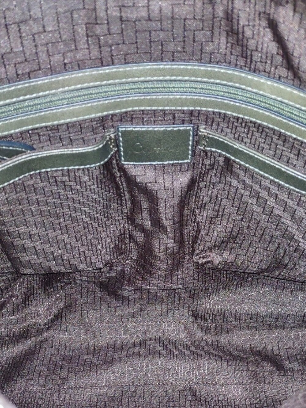 Cole Haan "Hurache Square" Woven-Accent Leather Hobo with Tassel - Picture 15 of 15
